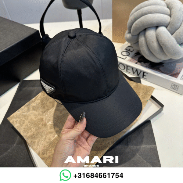 Prada - Re-Nylon baseball cap - Logo Zijkant - Zwart