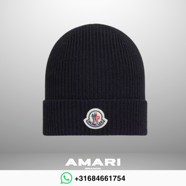 4 Moncler - Wool Beanie - Zwart