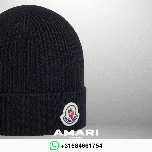 5 Moncler - Wool Beanie - Zwart