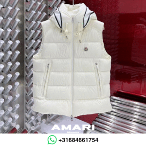 Moncler - Bodywarmer met capuchon - Wit